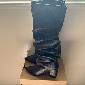 Nasty Gal shimmer heel boots